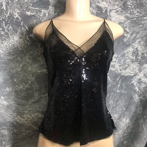 Free People Intimately Black Sequin Holiday Cami